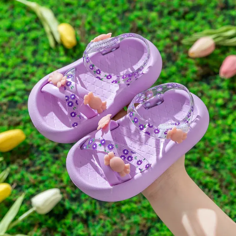 Kids Shoes Simple Cute Beach Sandals Babies Summer Slippers Soft Outdoor Flip Shoes AntiSlip Toddler Slippers for Girls Boys