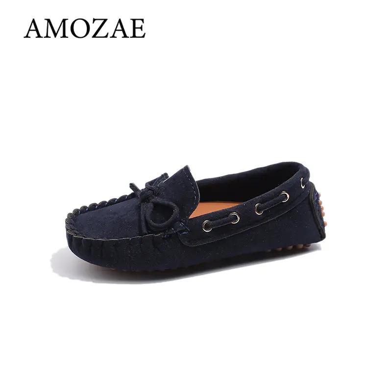 Children Casual Flats Shoes New Fabric Moccasin Simple Bow Boys Girls Minimalist Style Princess Shoes Anti Slip Wear-resistant