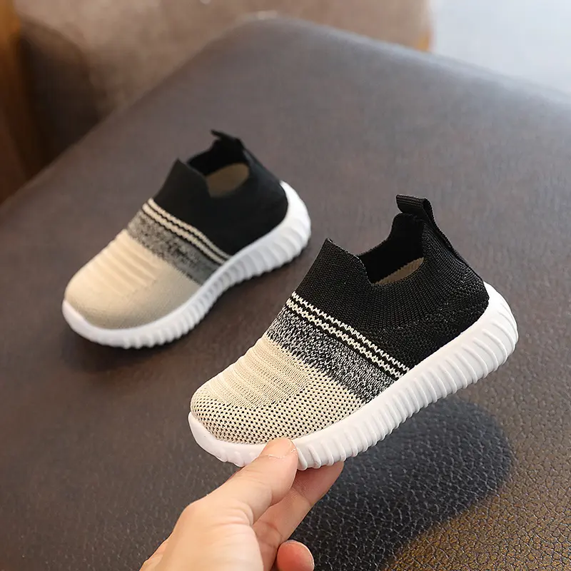 Children Breathable Mesh Kids Sneakers for Boys Girls Spring Autumn Slip On Sport Casual Toddler Shoes Patchwork Color Design