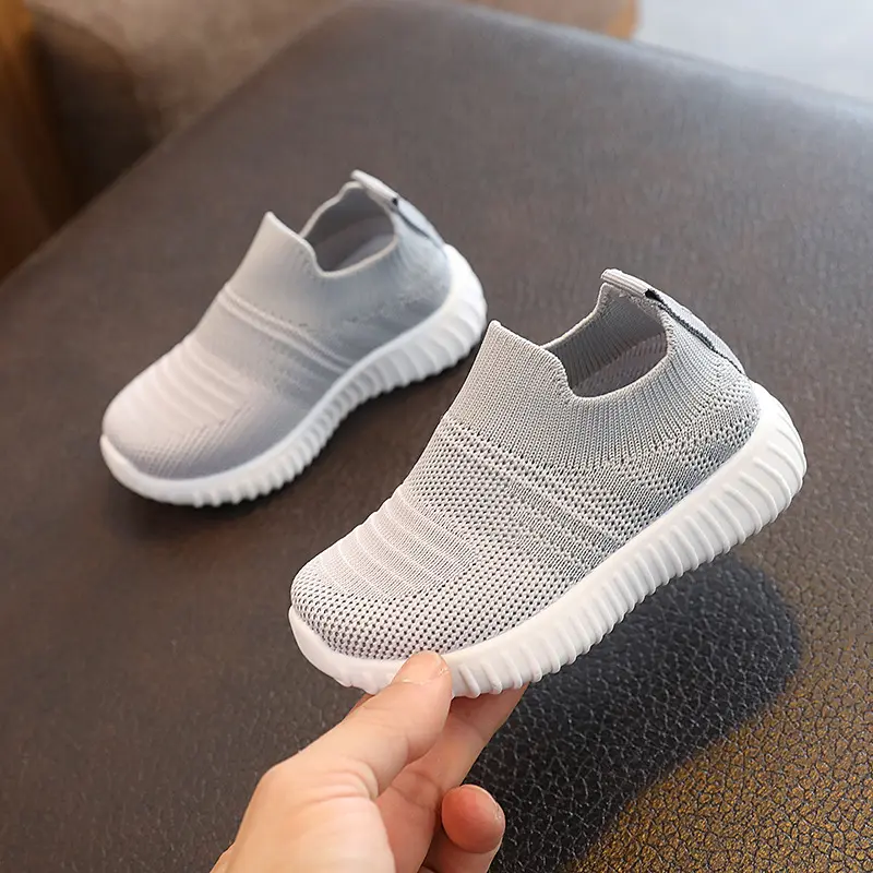 Children Breathable Mesh Kids Sneakers for Boys Girls Spring Autumn Slip On Sport Casual Toddler Shoes Patchwork Color Design