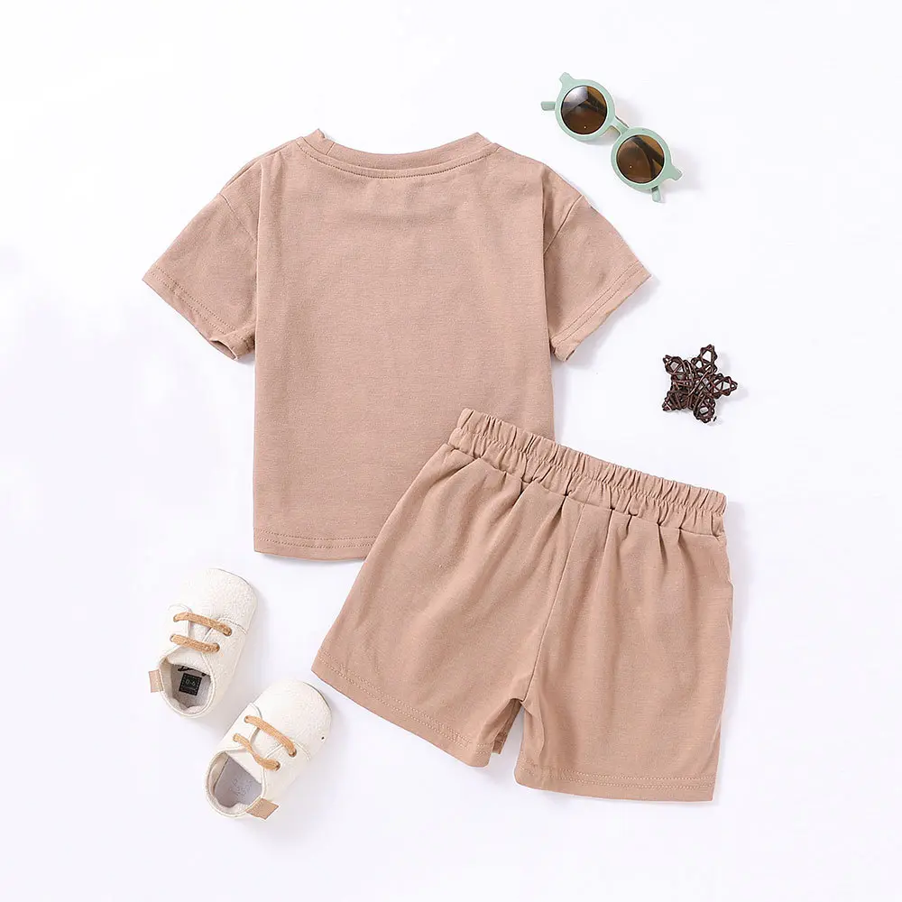 Summer 2pcs Kids Clothes Sets Children Sports Style Tracksuits T-shirts and Shorts Boy and Girl Outfits Suits