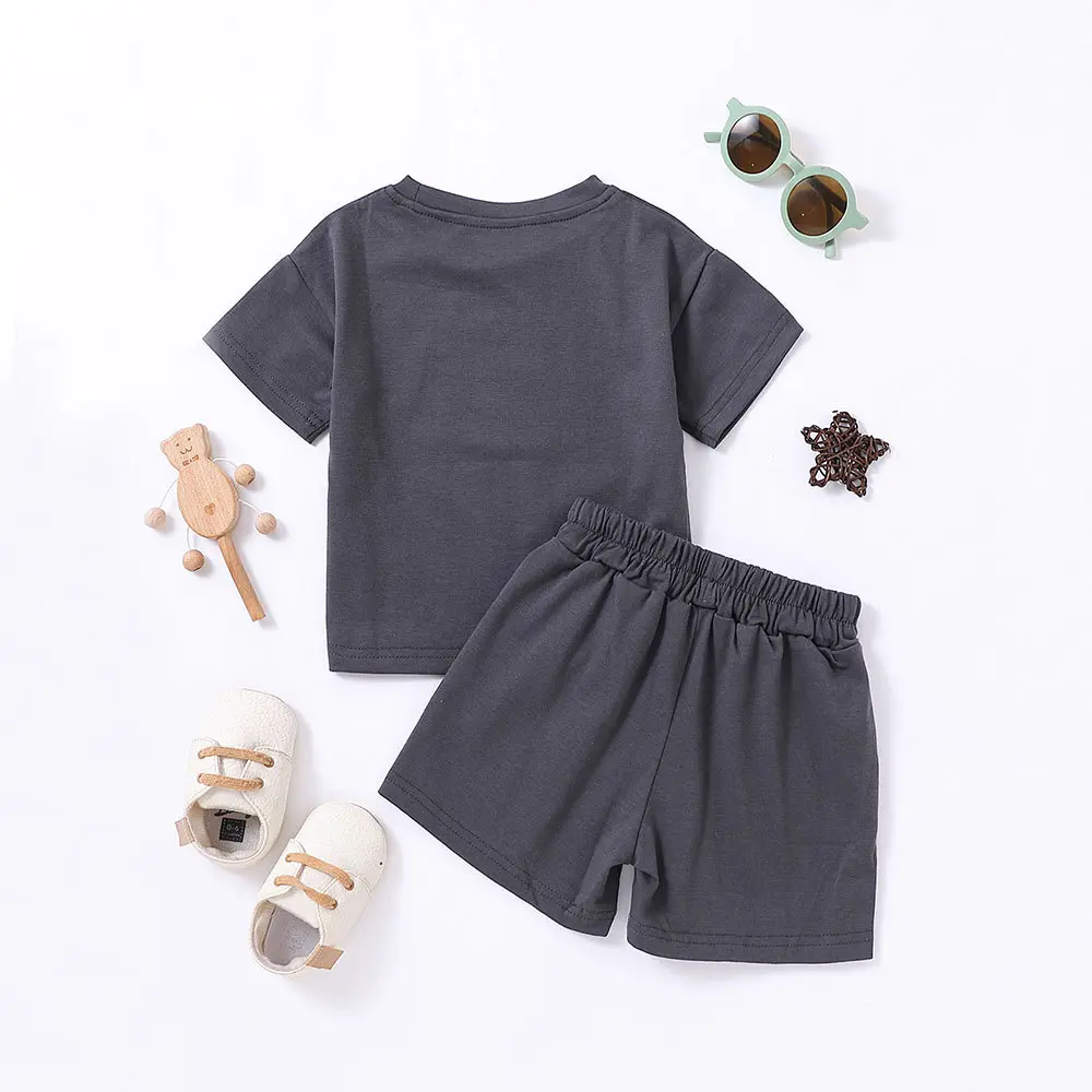 Summer 2pcs Kids Clothes Sets Children Sports Style Tracksuits T-shirts and Shorts Boy and Girl Outfits Suits