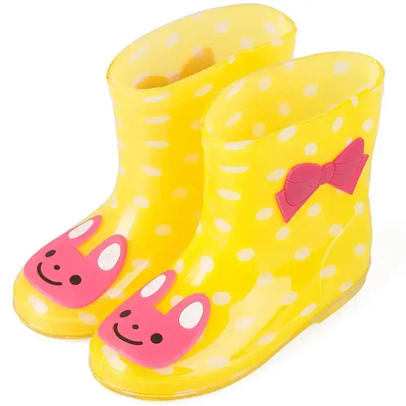 Fashionable Children's Rain Shoes Warm Cotton Anti-Slip Universal Rain Boots Baby Boy Girl Cute Cartoon Warm For Kids