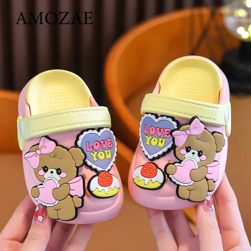 Childrens Soft Sandals Unisex Boys Girls Cartoon Adorable Durable EVA Non Slip Comfort Slippers Outdoor Garden Beach Play Shoes