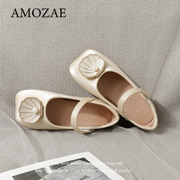 Children Flats Shoes Girls PU Leather Shoes Spring Autumn Kids Dancing Shoes For Girl Soft Flexible Toddler