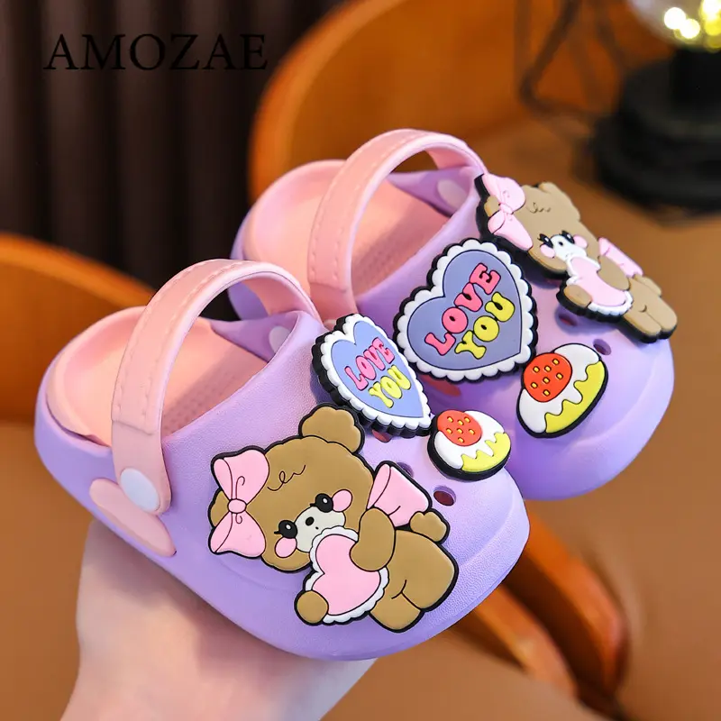 Childrens Soft Sandals Unisex Boys Girls Cartoon Adorable Durable EVA Non Slip Comfort Slippers Outdoor Garden Beach Play Shoes