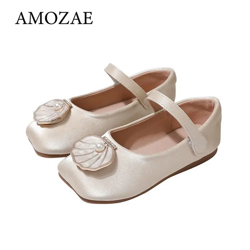 Children Flats Shoes Girls PU Leather Shoes Spring Autumn Kids Dancing Shoes For Girl Soft Flexible Toddler