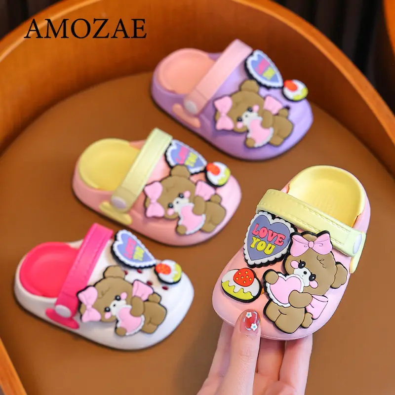 Childrens Soft Sandals Unisex Boys Girls Cartoon Adorable Durable EVA Non Slip Comfort Slippers Outdoor Garden Beach Play Shoes