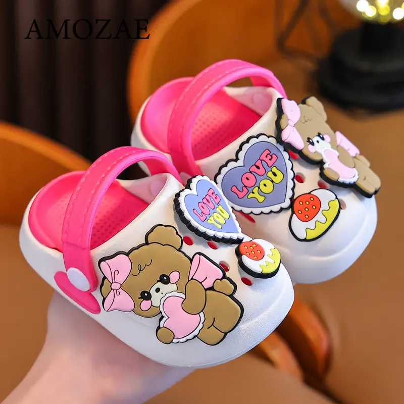 Childrens Soft Sandals Unisex Boys Girls Cartoon Adorable Durable EVA Non Slip Comfort Slippers Outdoor Garden Beach Play Shoes