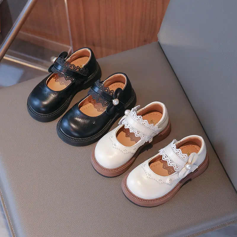 Children Princess Shoes for Girls Simple Design Spring Summer New Style Children's Footwear Rubber Upper Material