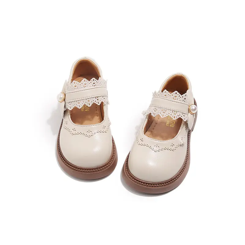 Children Princess Shoes for Girls Simple Design Spring Summer New Style Children's Footwear Rubber Upper Material