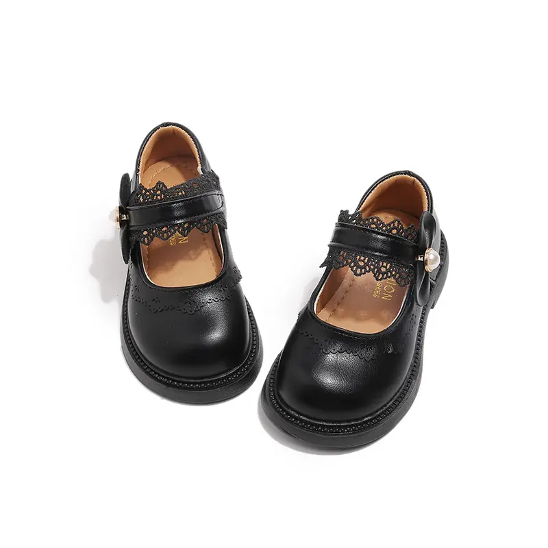 Children Princess Shoes for Girls Simple Design Spring Summer New Style Children's Footwear Rubber Upper Material