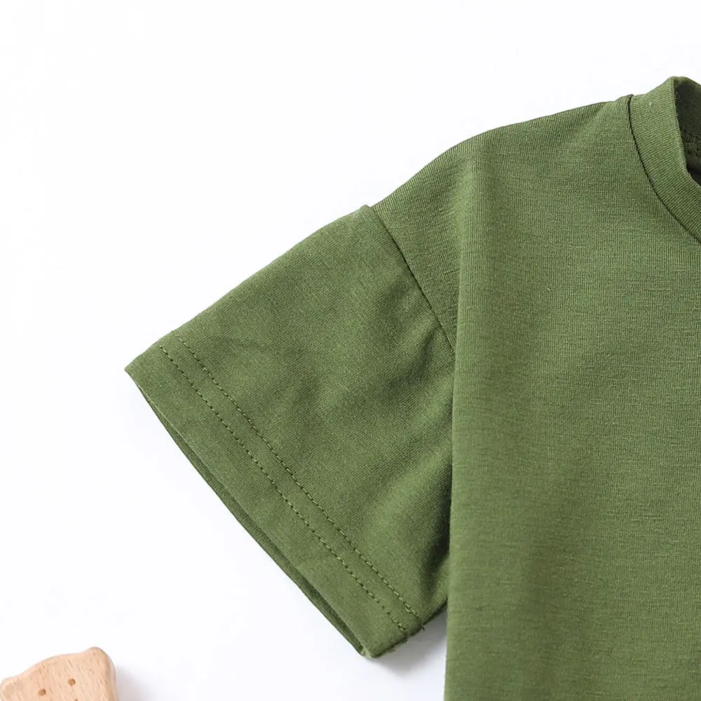 Children Solid Casual Outfits 1-6Y Fashion T-shirts+shorts 2pcs Clothes Set Toddler Boys Simple Sporty Suits Summer