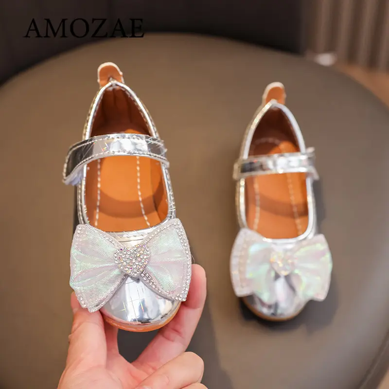 Girls Princess Shoes Children's Leather Shoes Spring New Soft Kids Dancing Show Wedding Shoes
