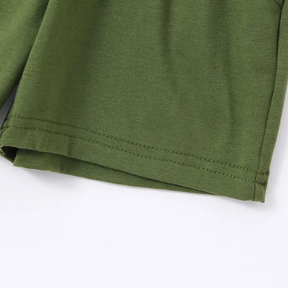 Children Solid Casual Outfits 1-6Y Fashion T-shirts+shorts 2pcs Clothes Set Toddler Boys Simple Sporty Suits Summer