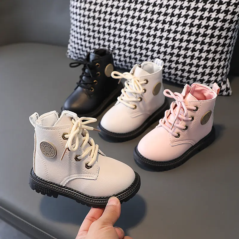 Children's Boots For Boys Girls Fashion Kids Ankle Snow Boots Rubber Outsole Autumn Winter Warm Classic For Toddlers Big Kids
