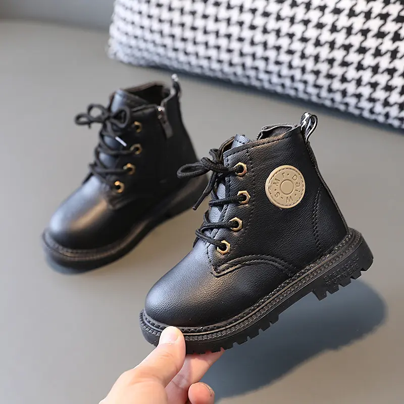 Children's Boots For Boys Girls Fashion Kids Ankle Snow Boots Rubber Outsole Autumn Winter Warm Classic For Toddlers Big Kids
