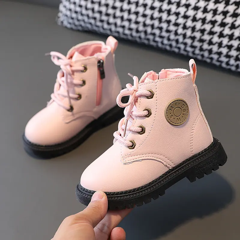 Children's Boots For Boys Girls Fashion Kids Ankle Snow Boots Rubber Outsole Autumn Winter Warm Classic For Toddlers Big Kids