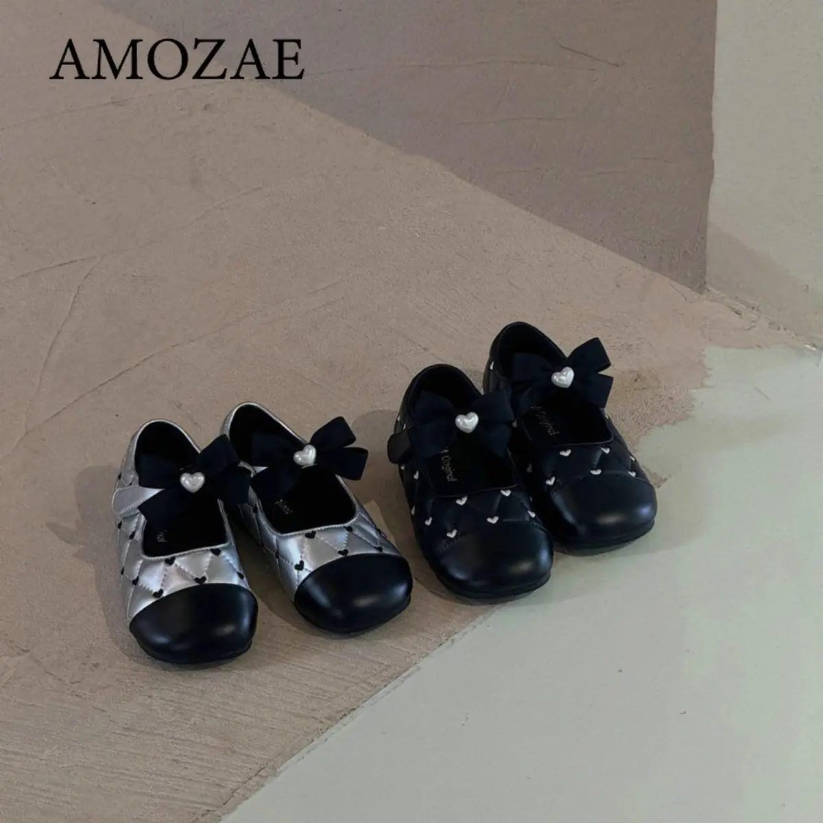 Children Leather Shoes for Girls Soft Spring Autumn New Baby Shallow Bow Solid Color Japanese Style Kids Versatile Casual Shoes