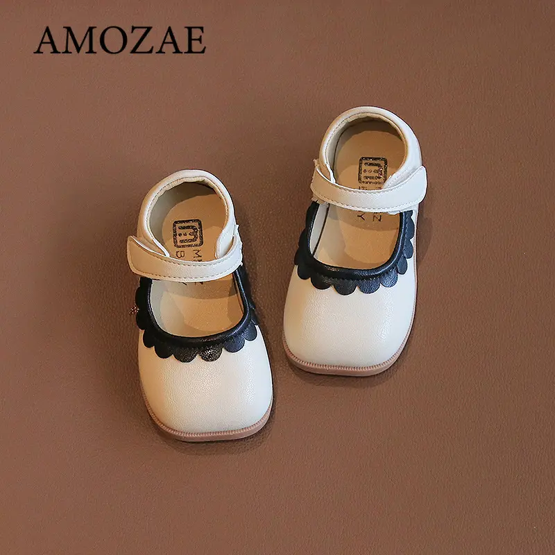 Children's Leather Shoes Spring Summer New Fashion Girls Casual Princess Flats Shoes Kids Soft Soled Single Shoes