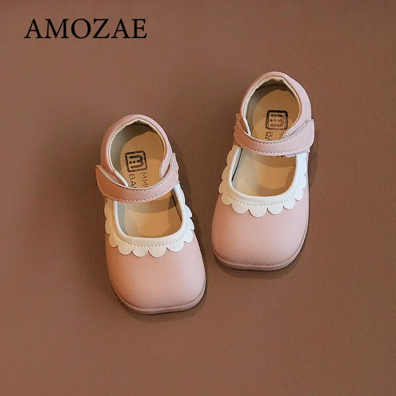 Children's Leather Shoes Spring Summer New Fashion Girls Casual Princess Flats Shoes Kids Soft Soled Single Shoes