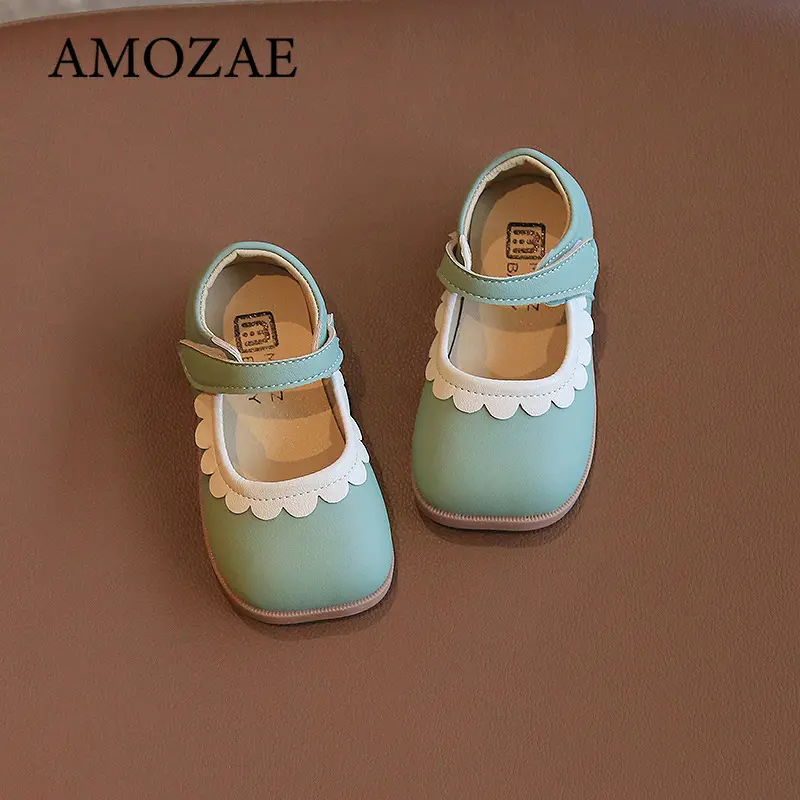 Children's Leather Shoes Spring Summer New Fashion Girls Casual Princess Flats Shoes Kids Soft Soled Single Shoes