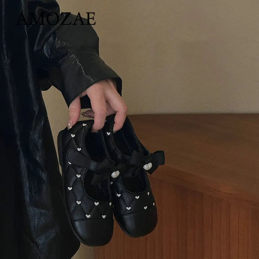 Children Leather Shoes for Girls Soft Spring Autumn New Baby Shallow Bow Solid Color Japanese Style Kids Versatile Casual Shoes