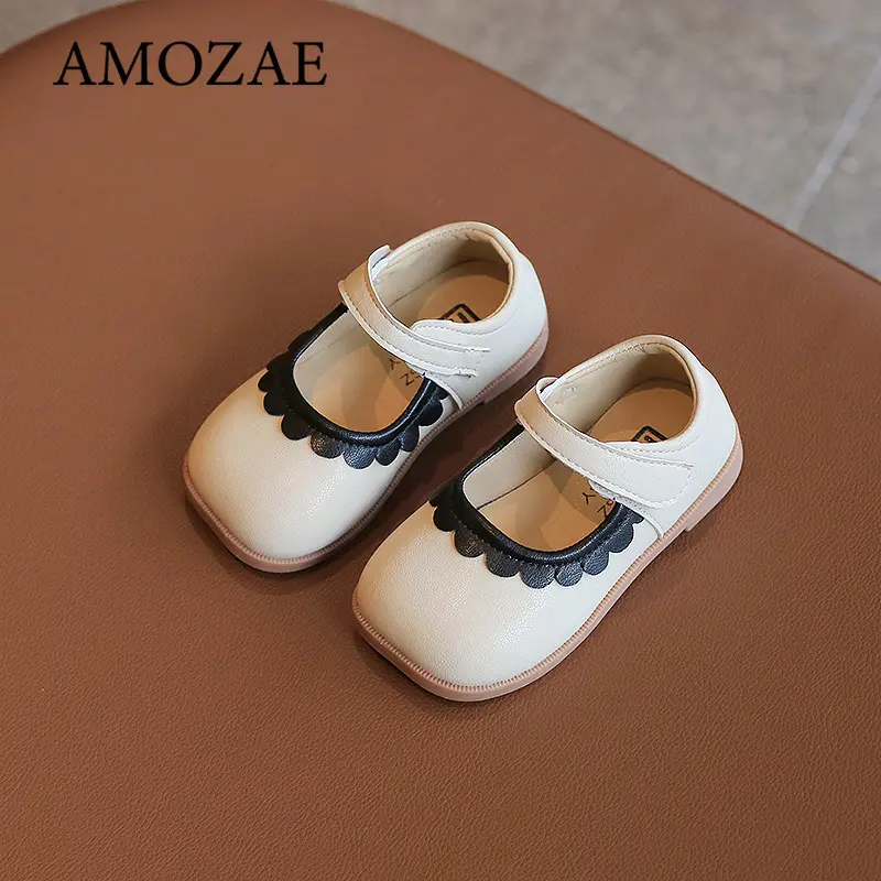 Children's Leather Shoes Spring Summer New Fashion Girls Casual Princess Flats Shoes Kids Soft Soled Single Shoes