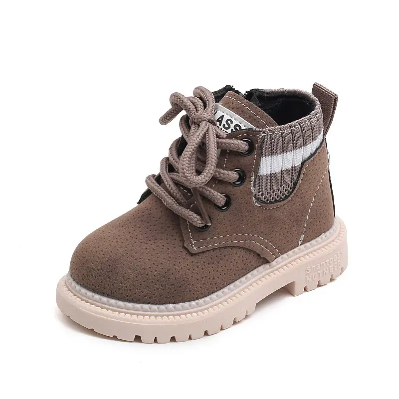 Children Fashion Winter Boots PU Leather High Top Ankle Snow Boots for Boys Girls Soft Sole Non Slip Casual Shoes
