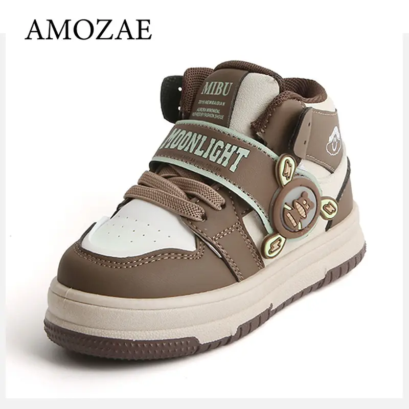 PU Leather Kid's Sneakers Ergonomics Waterproof Running Sport Shoes For Baby Boys Girl's Running Shoes Children Sneakers