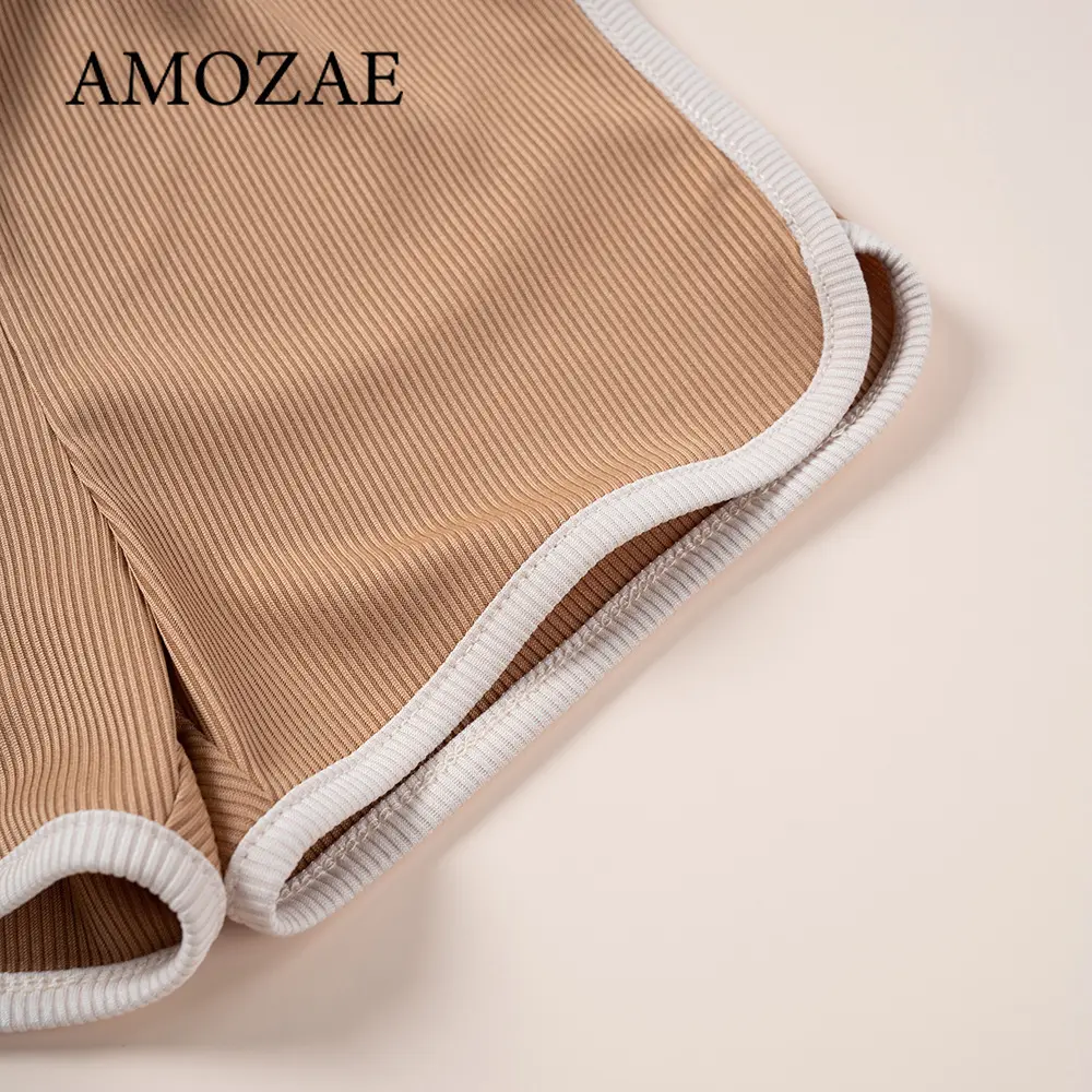 0-6Y Baby Boy Girl Clothes Sets Summer Short Sleeve Suit Ribbed Solid Cotton Tee Pants Toddler Clothing Round Neck Casual Outfit