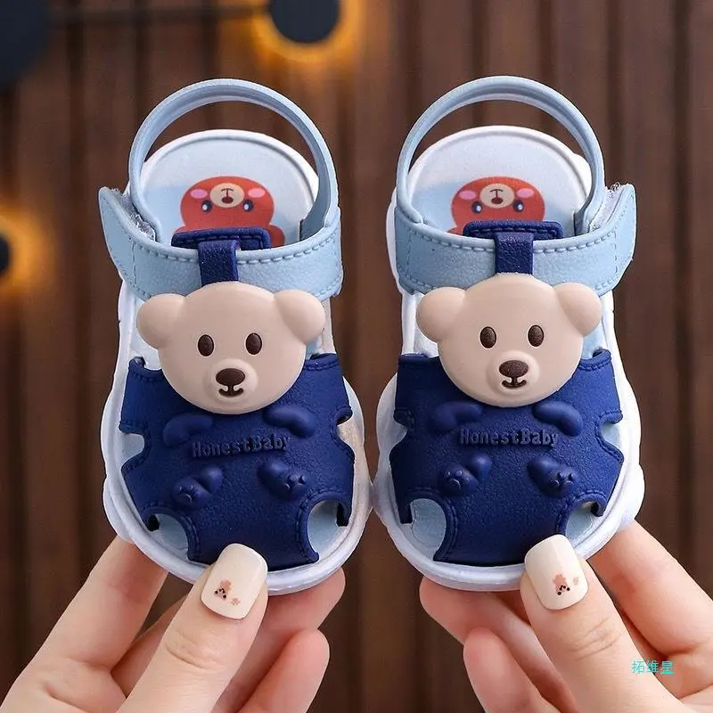 Children Summer Baby Boys Girls Sandals Comfortable Soft Sole Cartoon Beach Shoes for Toddler Kids Students 1-3 Years