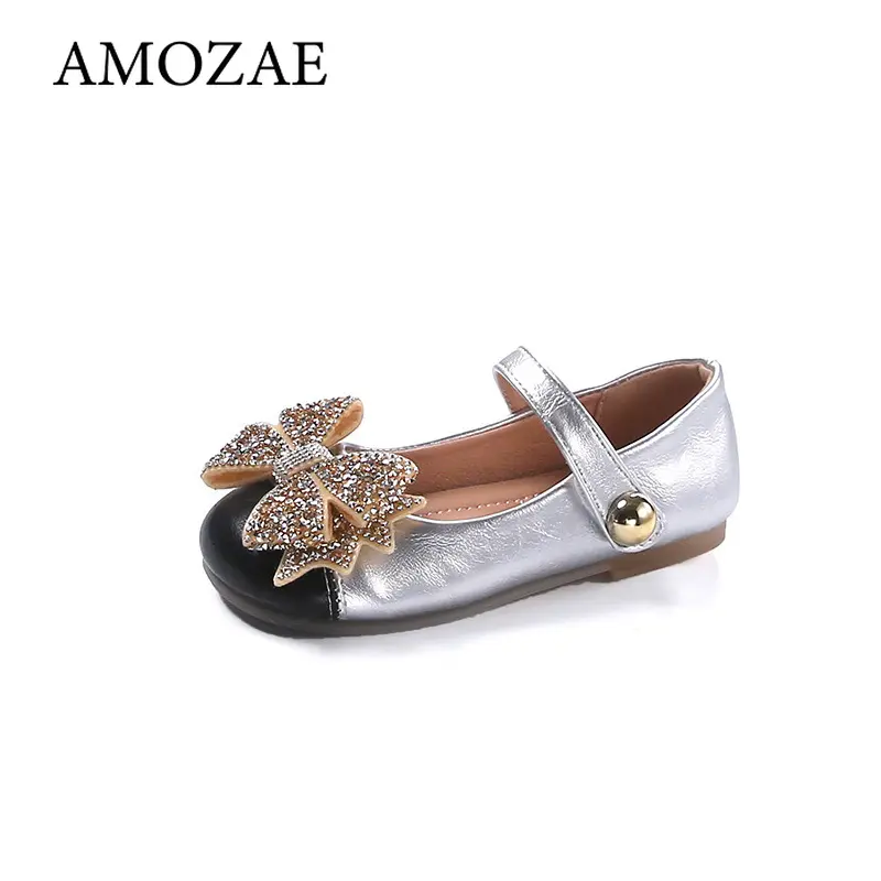 Princess Style Girls' Single Shoes Butterfly Knot Dance Performance Spring Summer New Arrival Korean Version Kids' Footwear