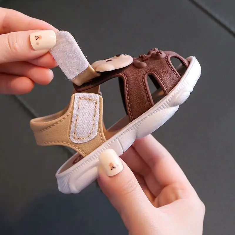 Children Summer Baby Boys Girls Sandals Comfortable Soft Sole Cartoon Beach Shoes for Toddler Kids Students 1-3 Years