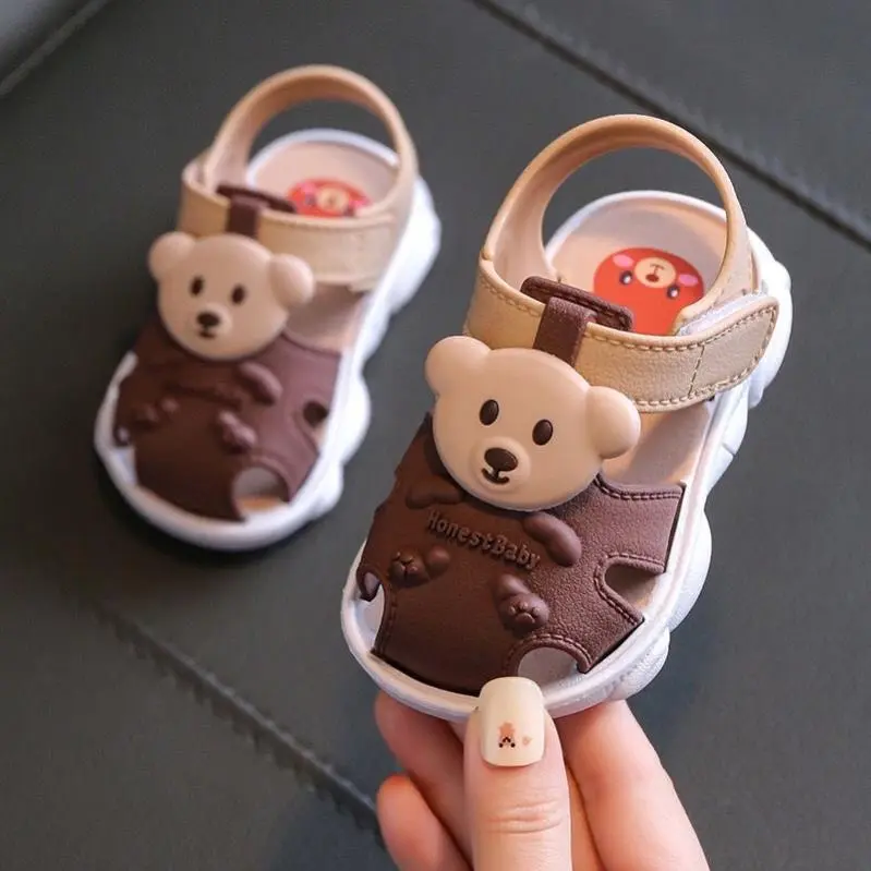 Children Summer Baby Boys Girls Sandals Comfortable Soft Sole Cartoon Beach Shoes for Toddler Kids Students 1-3 Years