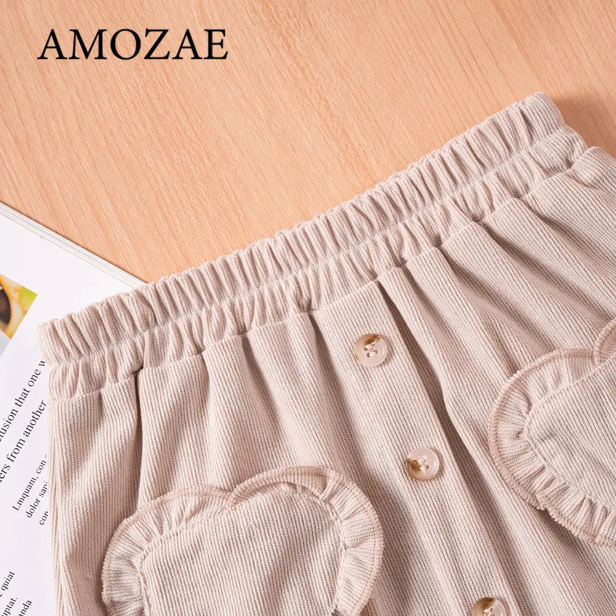 Baby Girl Casual Heart Patch Half Skirt Solid Colour Elastic Waist Sweet Toddler Fashion Kids Clothes Cute Dress Leisure