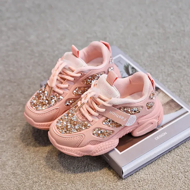 Children Shoes for Girls Summer Breathable Mesh Kids Comfortable Unisex Boys Sneakers Casual Shiny Sports Shoes