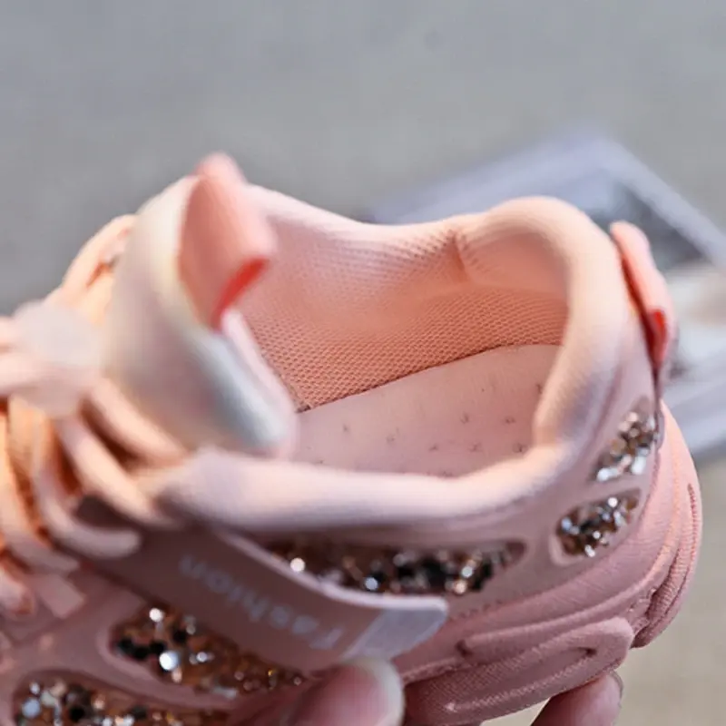 Children Shoes for Girls Summer Breathable Mesh Kids Comfortable Unisex Boys Sneakers Casual Shiny Sports Shoes
