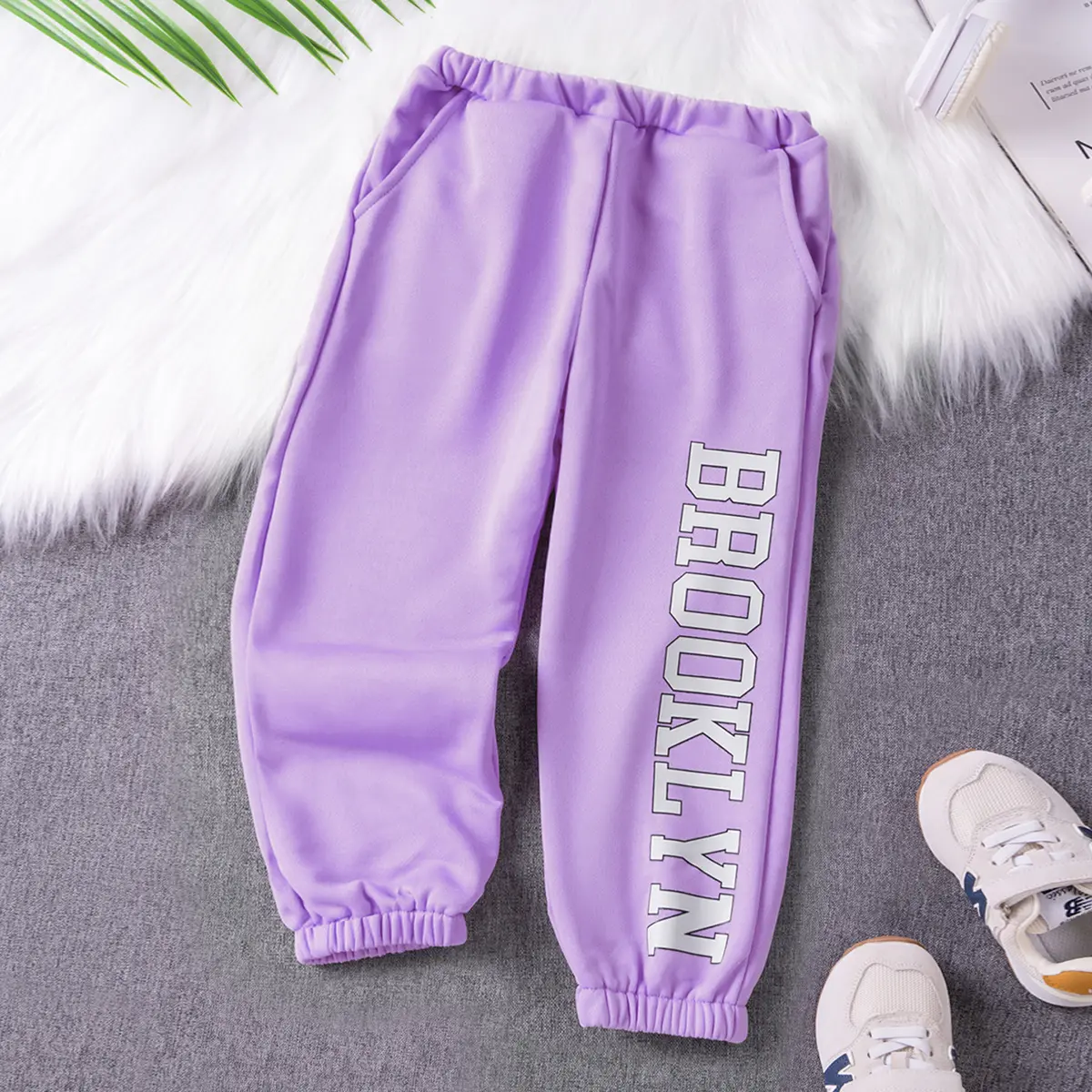Summer Toddler Kids Letter Print Cartoon Pants Girls Thin Anti Mosquito Trousers Children Fashion Bloom Trousers
