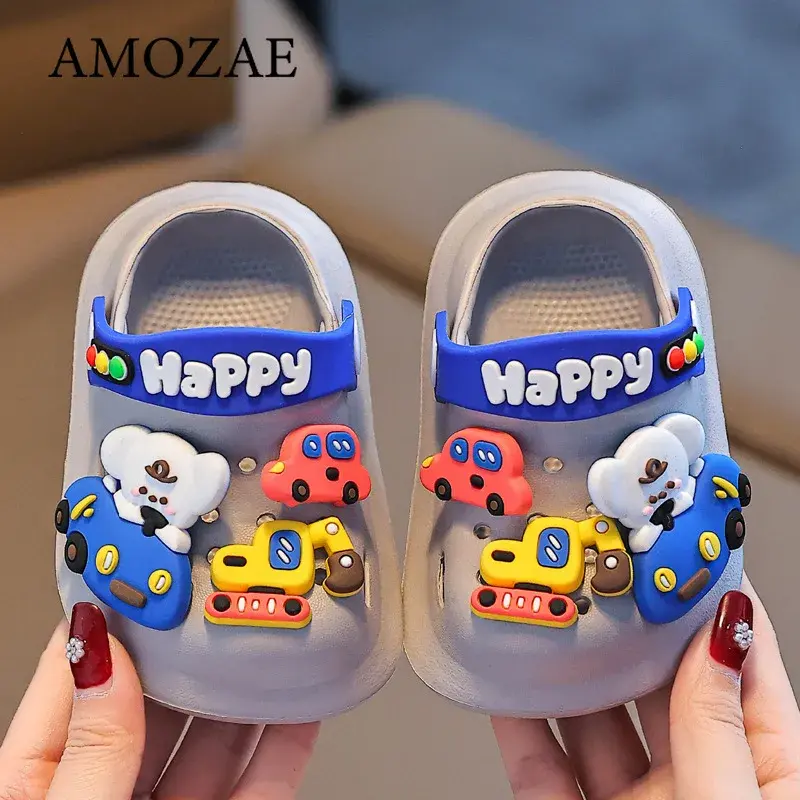 Children's Sandals and Slippers Cartoon Soft Sole Anti Slip Children's Shoes Girls' Indoor Home Shoes Boys' Sandals Kids Shoes