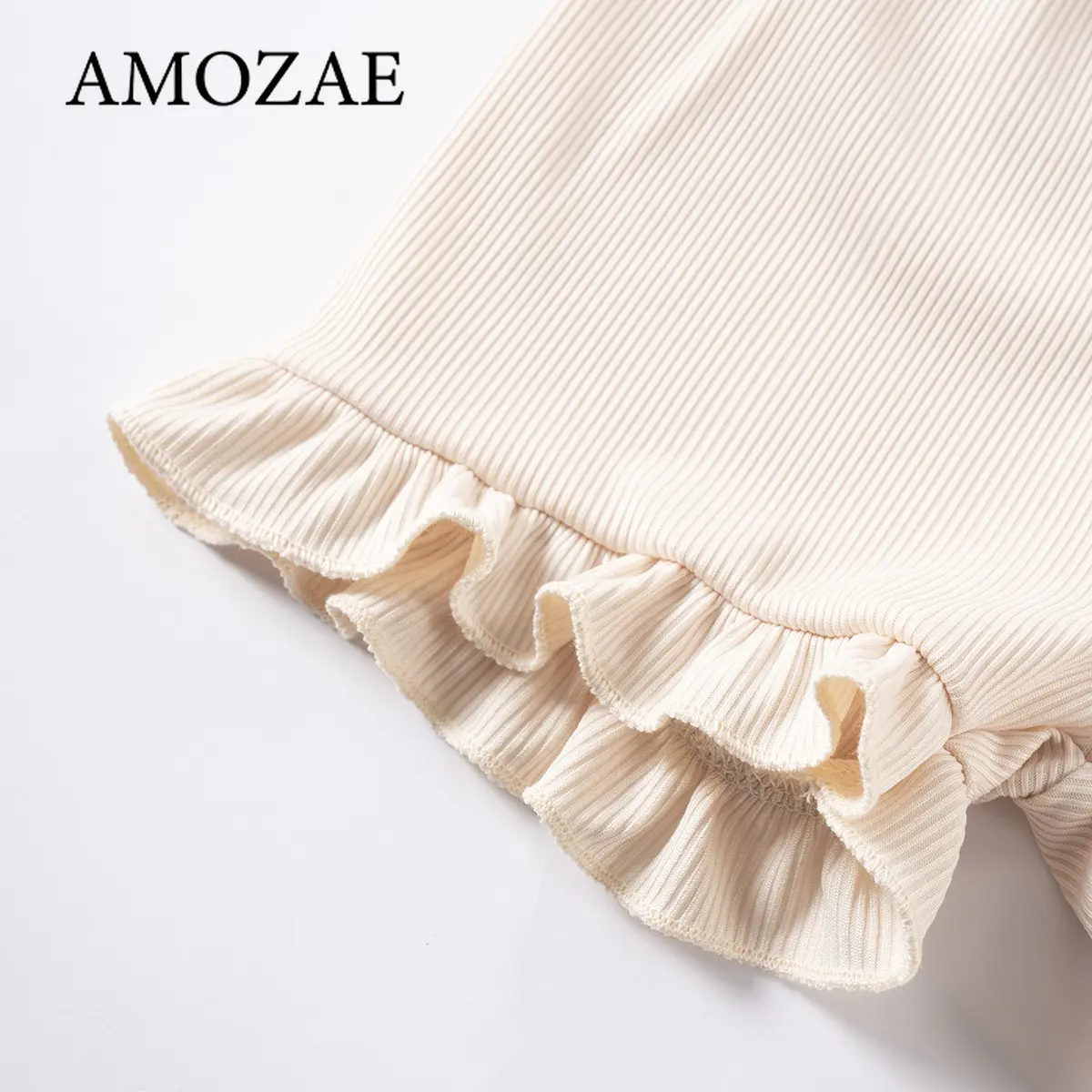 Baby Girl Summer Outfits 2Pcs Set Knit Ruffle Sleeveless Tops and Shorts Soft Fabric for Home Party Going Out Infant Toddler