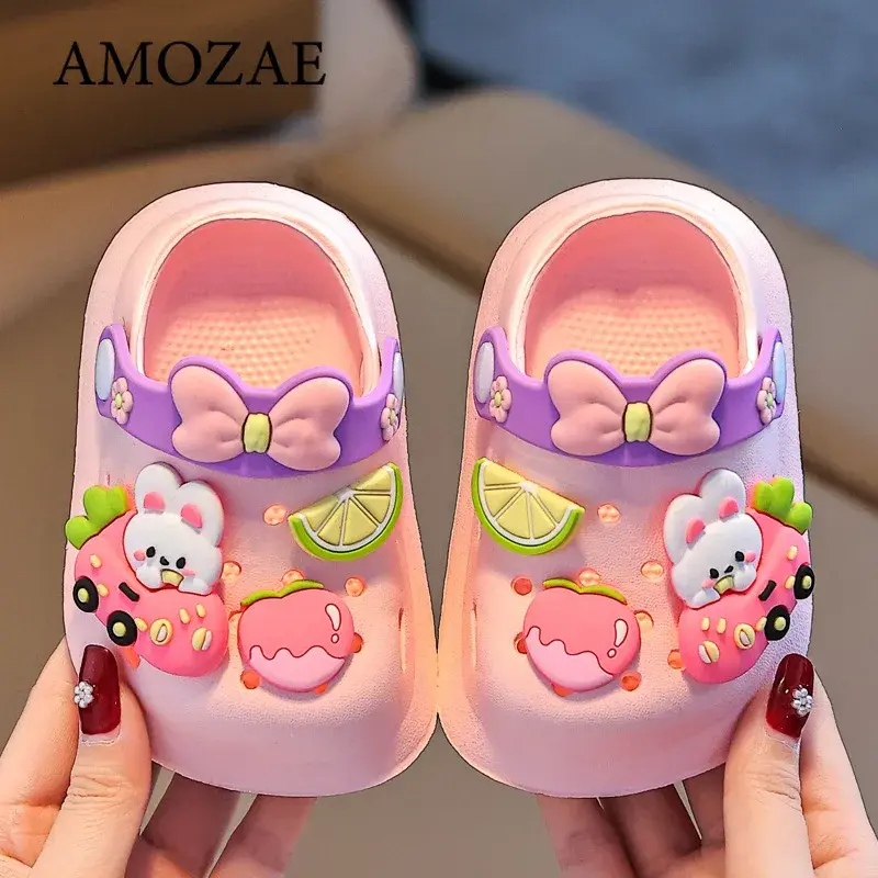 Children's Sandals and Slippers Cartoon Soft Sole Anti Slip Children's Shoes Girls' Indoor Home Shoes Boys' Sandals Kids Shoes