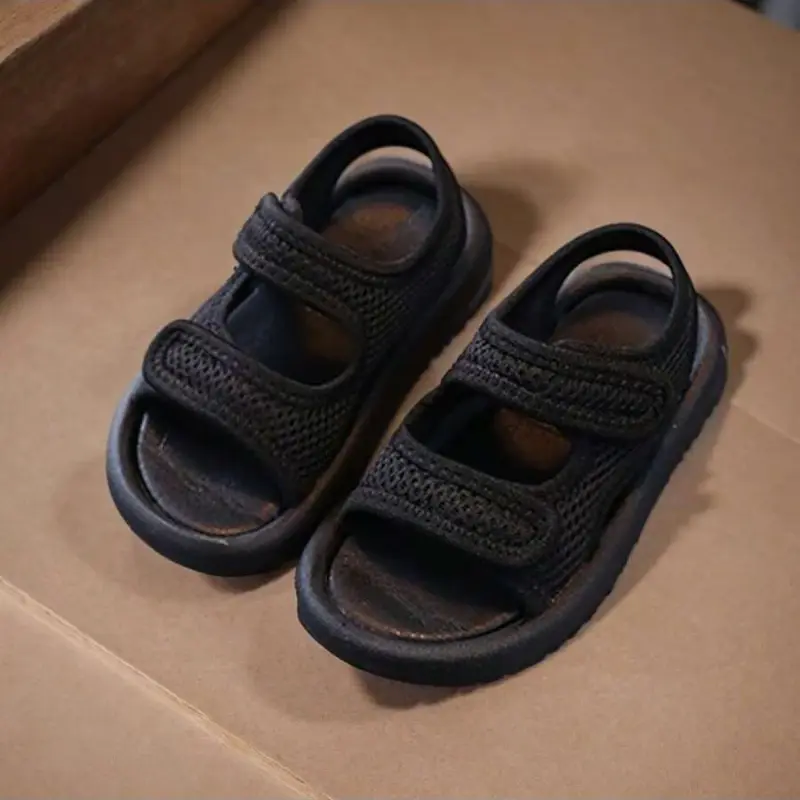 Children's Sandals 2025 Summer New Boys Shoes Girls Middle and Large Children's Casual Velcro Soft Bottom Beach Shoes Trendy
