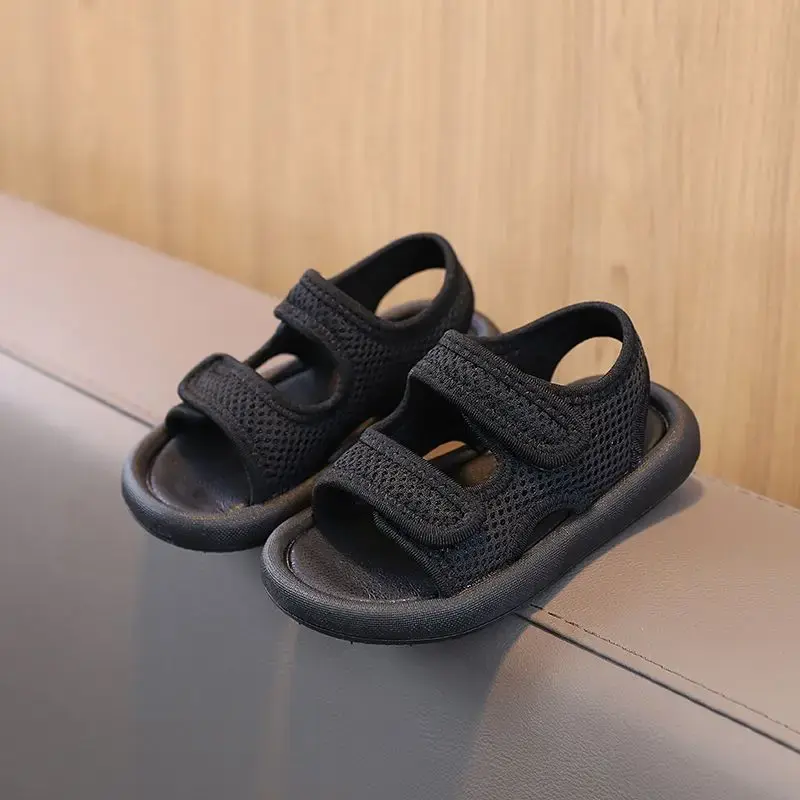 Children's Sandals 2025 Summer New Boys Shoes Girls Middle and Large Children's Casual Velcro Soft Bottom Beach Shoes Trendy