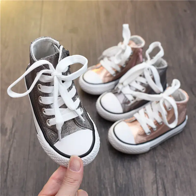 Solid Color Trendy Children's Canvas Shoes, Boys' and Girls' Board Shoes, Fashionable and Breathable Children's Shoes Soft