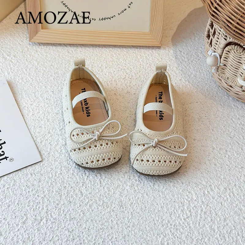 Children Summer Snadals Girls Low Heel Princess Shoes Lightweight Anti-slippery Girl's Sandals Perform Dance Ballet Shoes