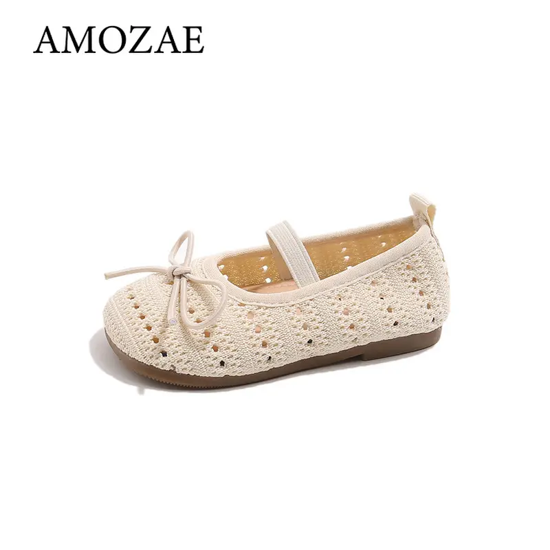 Children Summer Snadals Girls Low Heel Princess Shoes Lightweight Anti-slippery Girl's Sandals Perform Dance Ballet Shoes
