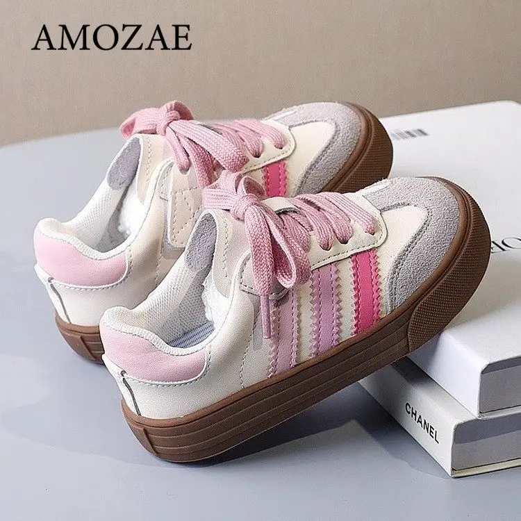 Children Tennis Shoes 2025 New Simple Kids Sneakers for Girls Patchwork Non-slip Boys Causal School Running Sneakers Non-slip