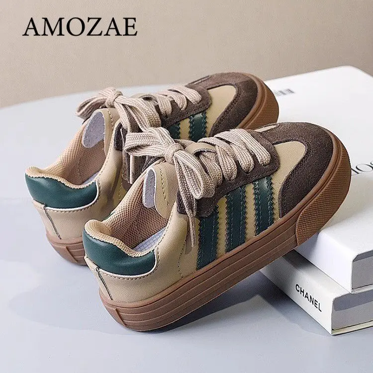 Children Tennis Shoes 2025 New Simple Kids Sneakers for Girls Patchwork Non-slip Boys Causal School Running Sneakers Non-slip