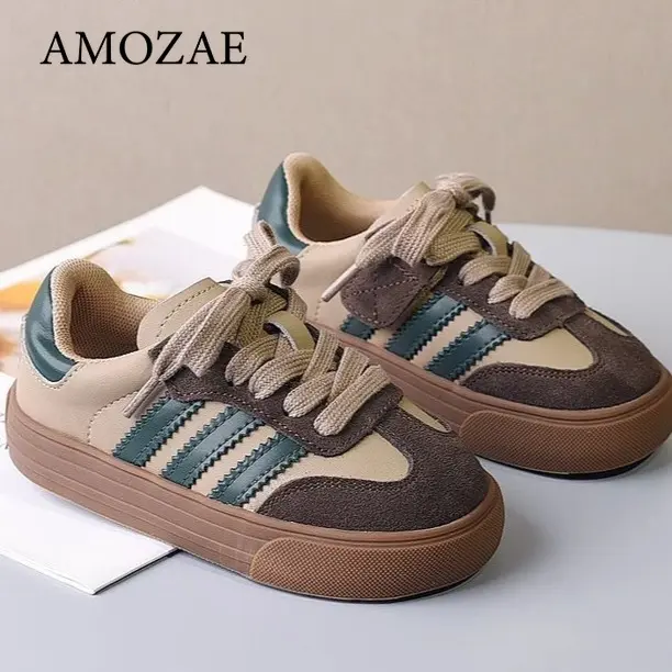 Children Tennis Shoes 2025 New Simple Kids Sneakers for Girls Patchwork Non-slip Boys Causal School Running Sneakers Non-slip
